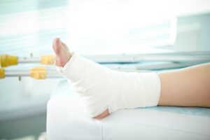 bandaged foot