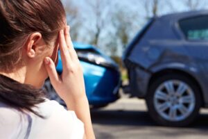 woman involved in car accident