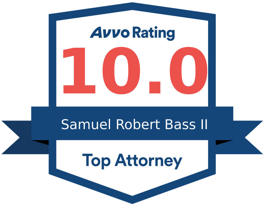avvo top sam bass badge with 10 rating