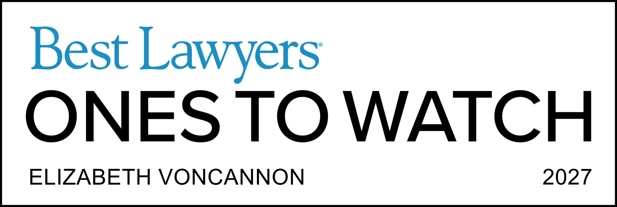 Ones To Watch Lawyer Logo Elizabeth-Voncannon 2027