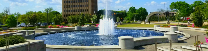 columbia's water fountain in downtown