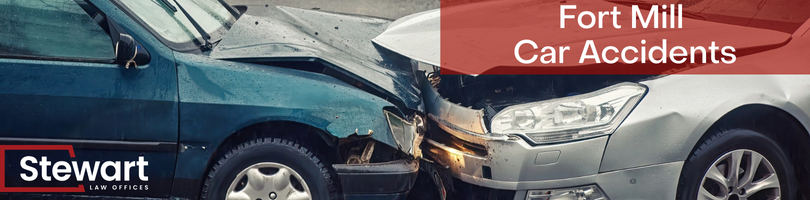 branded image with background of black car totaled after car crash