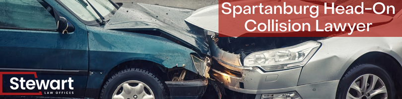 branded image with background image on blue and silver car in a head on car wreck