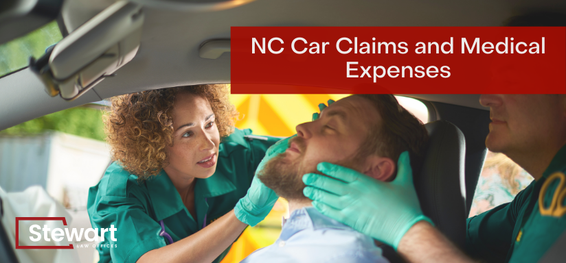 branded image with medical professional helping injured car accident victim