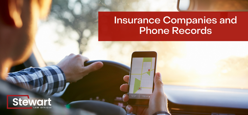 branded image with background of driver using phone for directions while driving