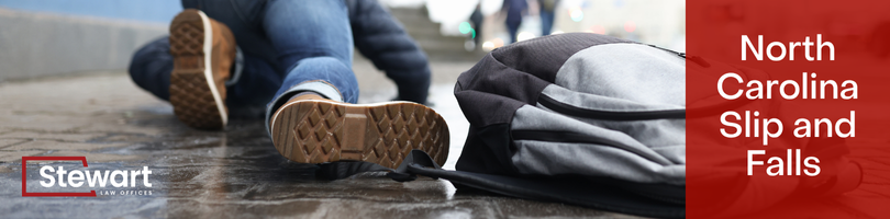 branded image with background of individual laying on ground after falling with backpack