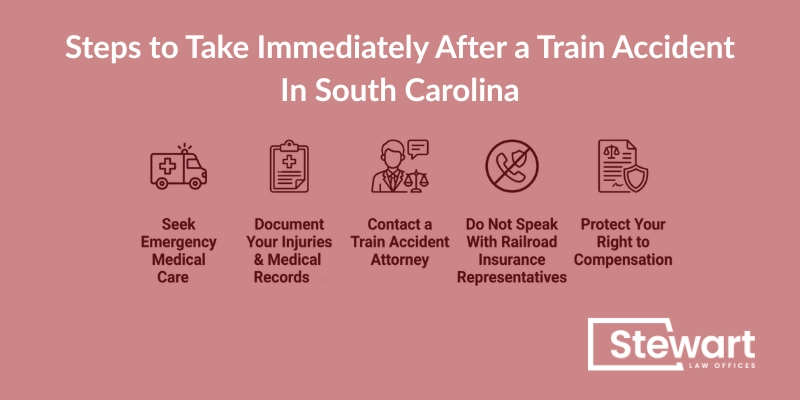 Steps to Take Immediately After a Train Accident In South Carolina