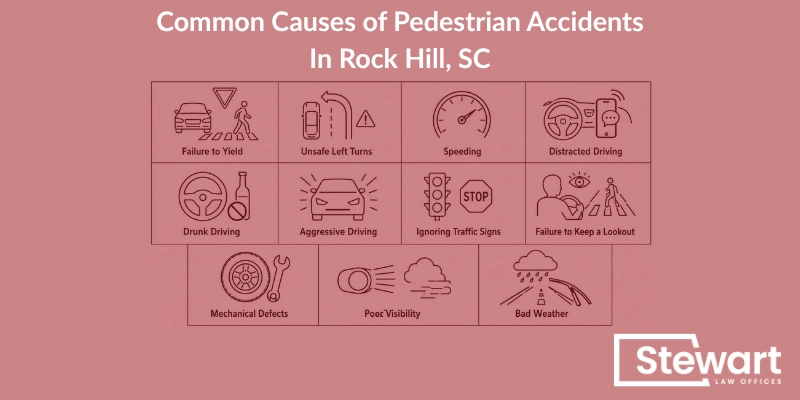 Common Causes of Pedestrian Accidents In Rock Hill, SC